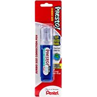Pentel Presto! Jumbo Correction Pen- punta fina- punta metálica- blanco- 12 ml-0.4 fl.oz. 1 paquete (ZL31WBP-K6)